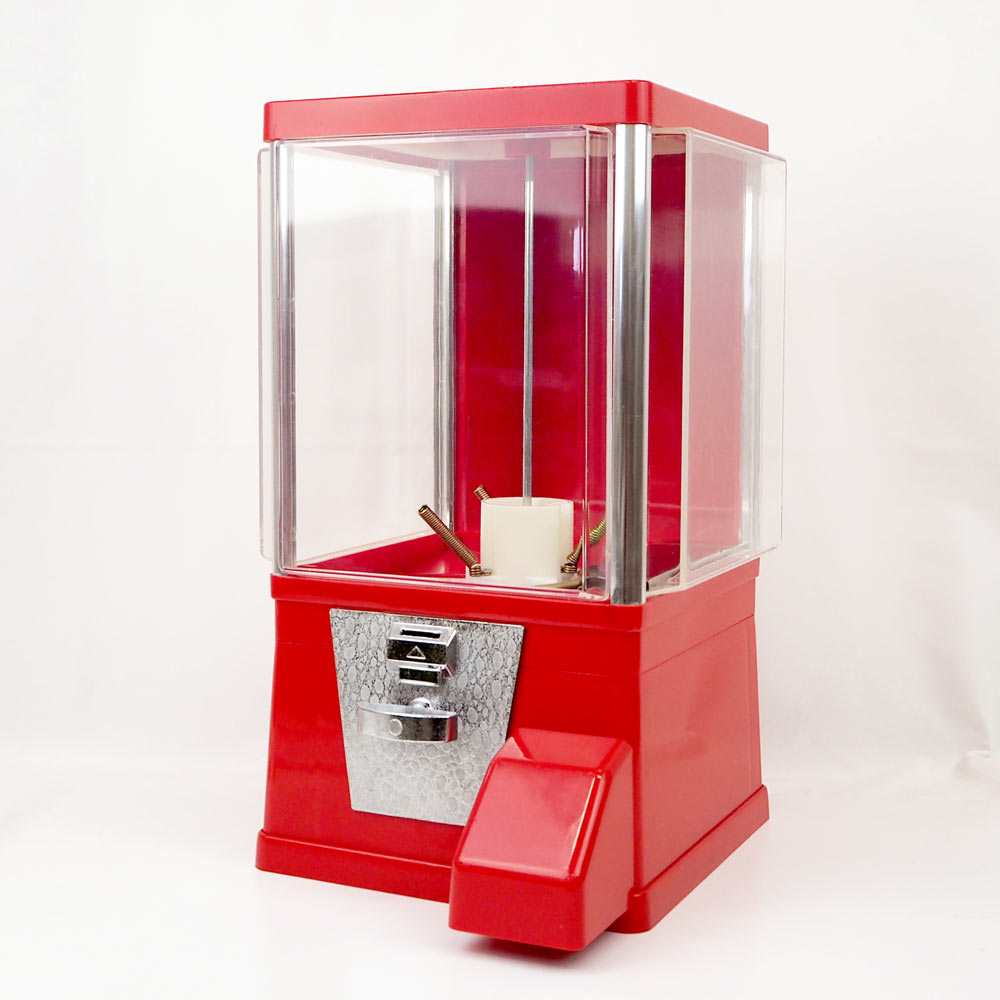 中古・Aランク】ガチャコップ 100円仕様 赤｜カプセルトイ自販機本体