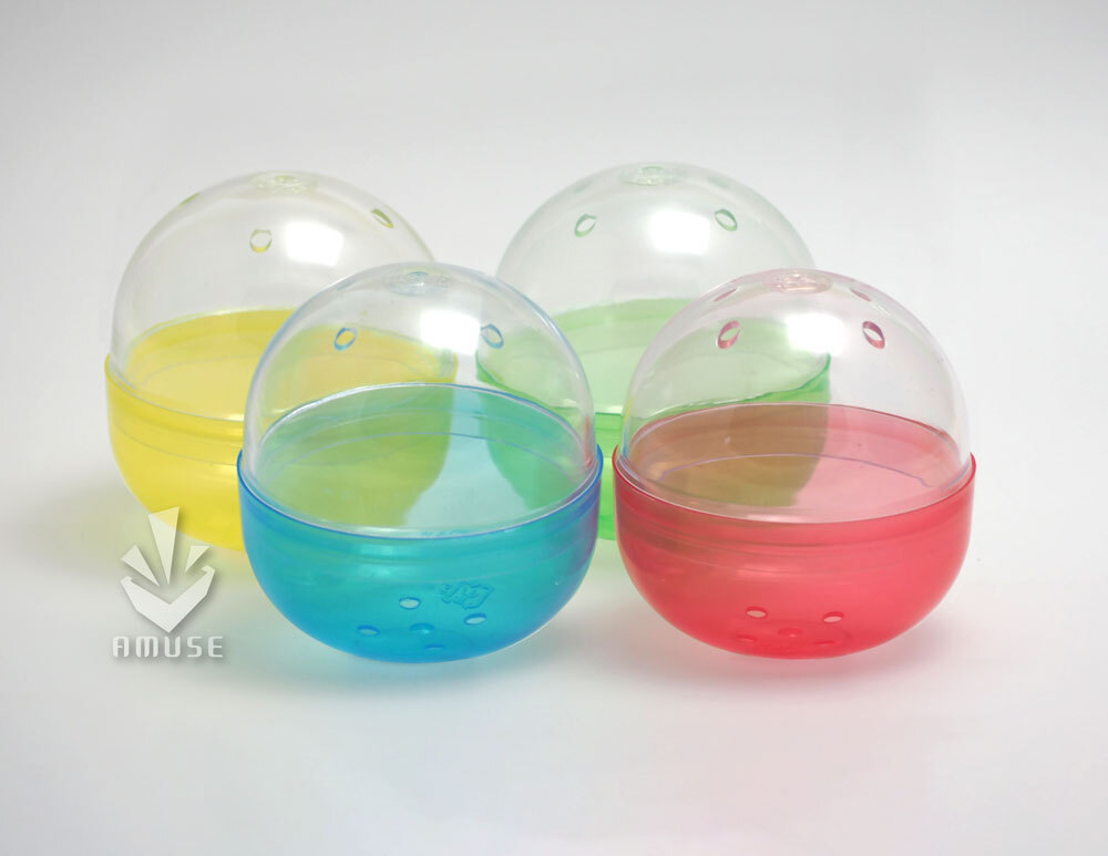 65mm空カプセル 4色アソート(透明＋半透明カラー) 50個入り | カプセル