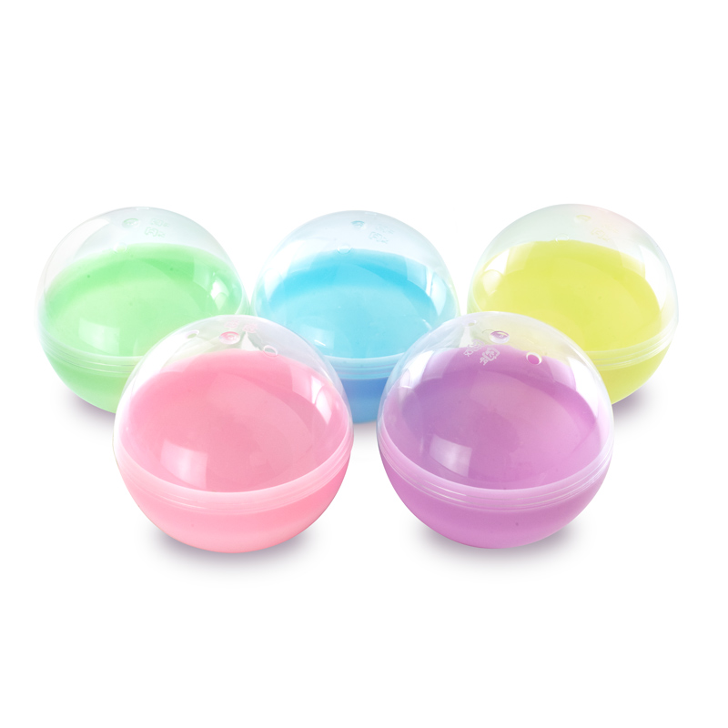 開けやすい！HI 75mm空カプセル 5色アソート(透明＋不透明カラー) 50個