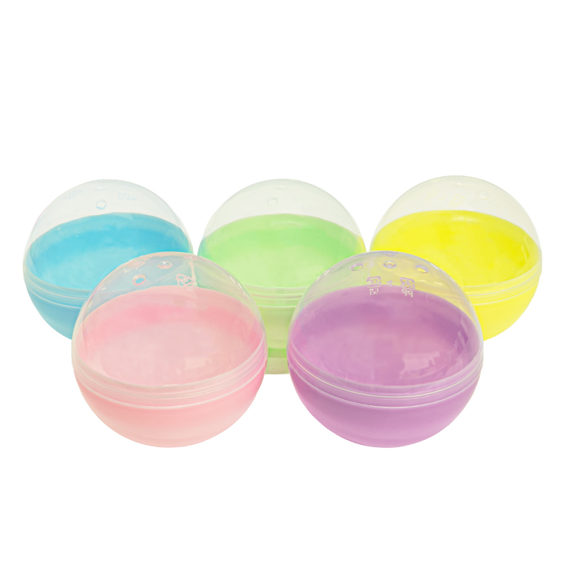 開けやすい！HI 65mm空カプセル 5色アソート(透明＋不透明カラー) 50個