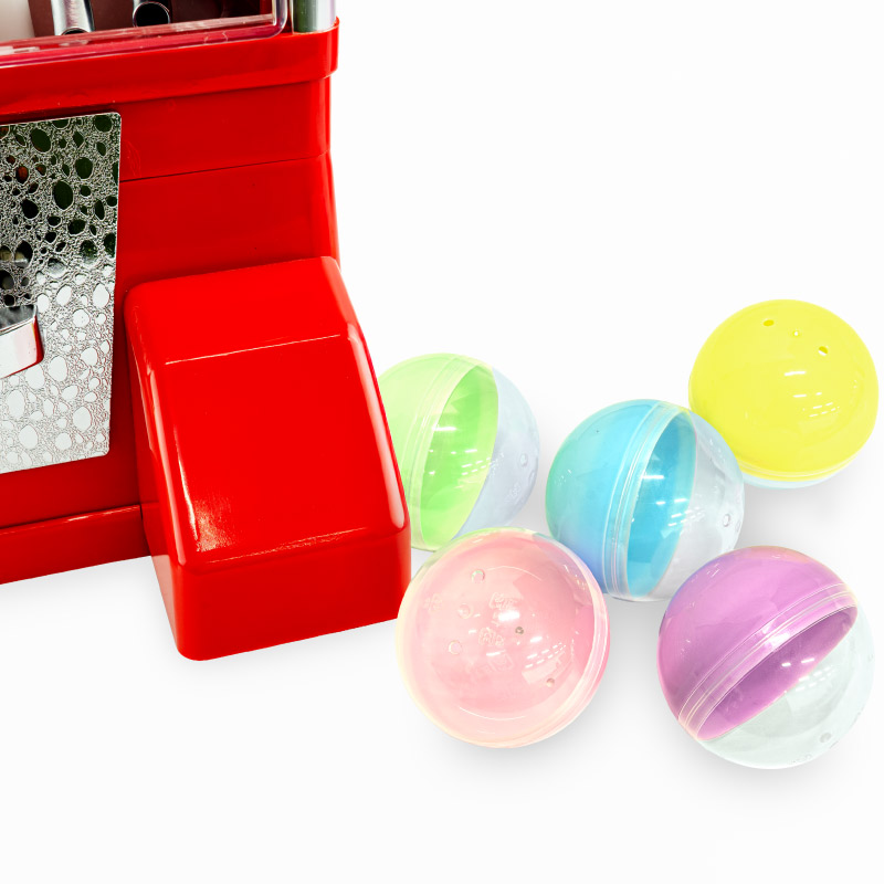 開けやすい！HI 65mm空カプセル 5色アソート(透明＋不透明カラー) 50個