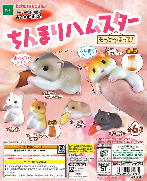 ちんまりハムスター もっとかまって！ （50個入り） | ガチャガチャ