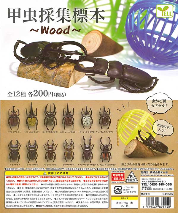 甲虫採集標本～Wood～ （50個入り） | ガチャガチャ・カプセル