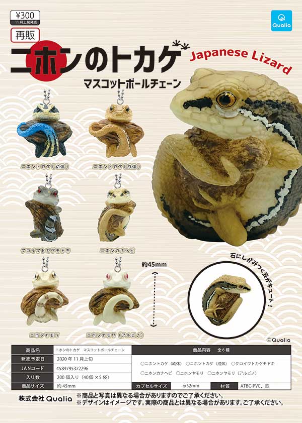 Z11】《11月再販》ニホンのトカゲ マスコットボールチェーン