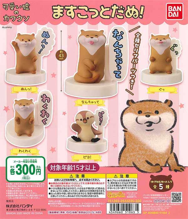 可愛い嘘のカワウソ ますこっとだぬ！ （40個入り） | ガチャガチャ