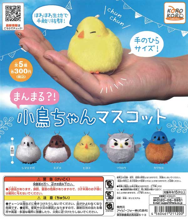 コロコロコレクション まんまる?!小鳥ちゃんマスコット （40個入り