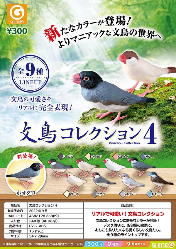 Z09】文鳥コレクション4 （40個入り）【予約商品】 | ガチャガチャ