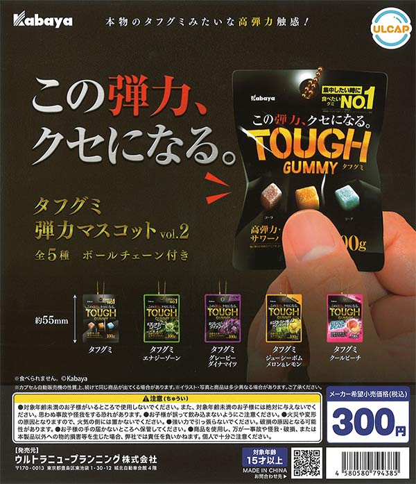 カバヤ タフグミ 弾力マスコット vol.2 （40個入り） | ガチャガチャ