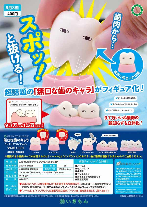【Z06】ATC 無口な歯のキャラ フィギュアコレクション　（30個入り）【二次予約商品】