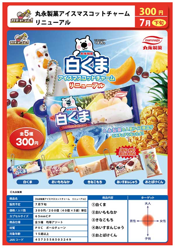 【Z07】丸永製菓アイスマスコットチャーム　リニューアル（40個入り）【正規予約商品】