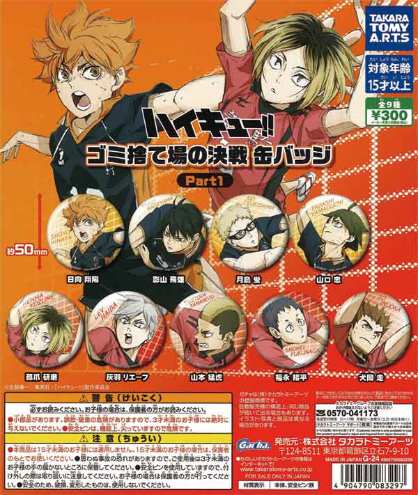 ハイキュー!! ゴミ捨て場の決戦 缶バッジ Part1（40個入り 