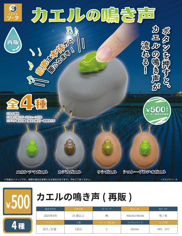 4月発売】【二次予約】《再販》カエルの鳴き声（20個入り）【SO