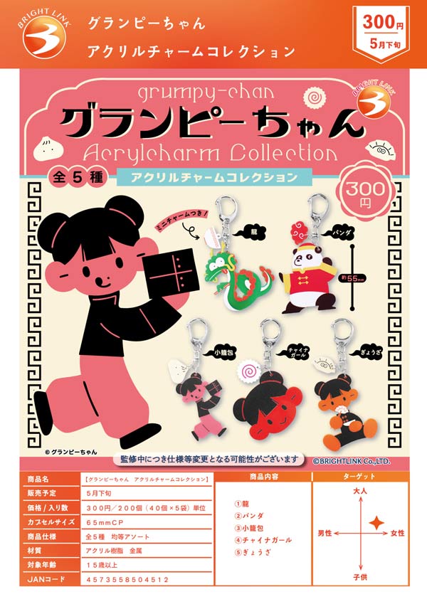 5月発売】【二次予約】グランピーちゃん アクリルチャーム