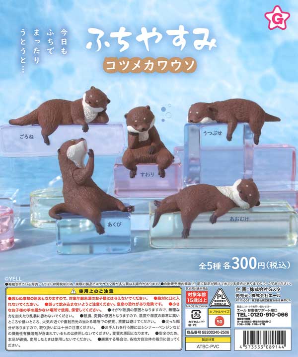 ふちやすみコツメカワウソ（40個入り）【ｴｰﾙ】 | ガチャガチャ