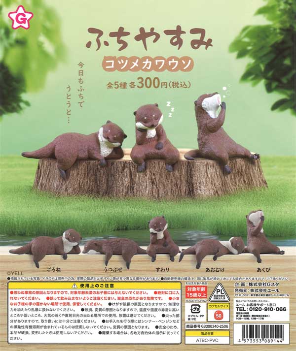 ふちやすみコツメカワウソ（40個入り）【ｴｰﾙ】 | ガチャガチャ