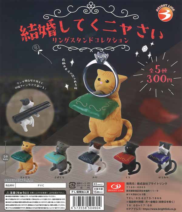 結婚してくにゃさい リングスタンドコレクション（40個入り）【ﾌﾞﾗｲﾄ