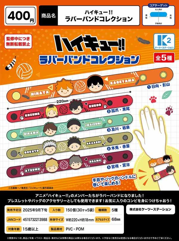 9月発売】【二次予約】ハイキュー!! ラバーバンドコレクション