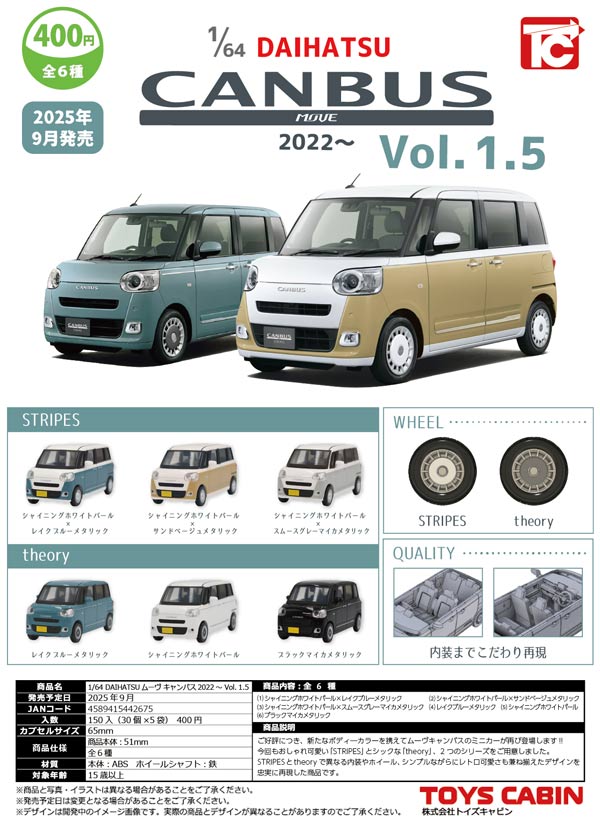 9月発売】【二次予約】1/64 DAIHATSUムーヴ キャンバス2022