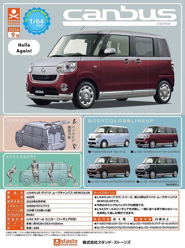 新旧　ダイハツキャンバス　カラーサンプル2台セット必見! 新旧 ダイハツキャンバス カラーサンプル2台セット必見!