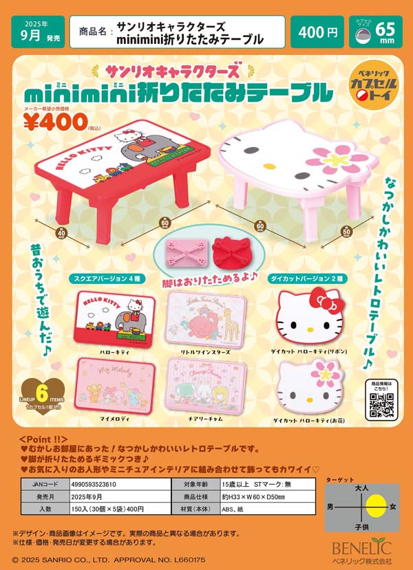 希少　年代物　コロコロクリリン　サンリオ　折り畳みテーブル 激レア】 ポムポムプリン レトロ 折り畳みテーブル サンリオ