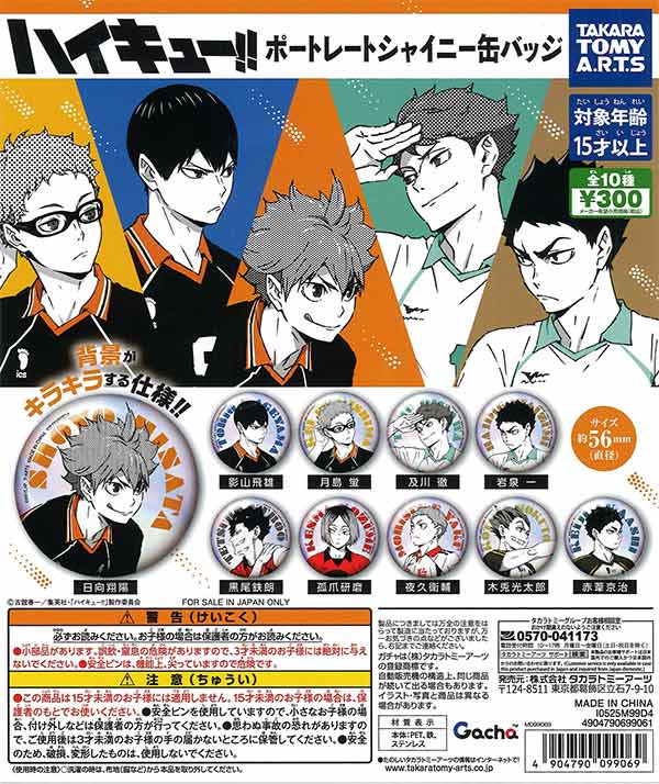 ハイキュー!! ポートレートシャイニー缶バッジ（40個入り）【ﾀｶﾗﾄﾐｰｱｰﾂ
