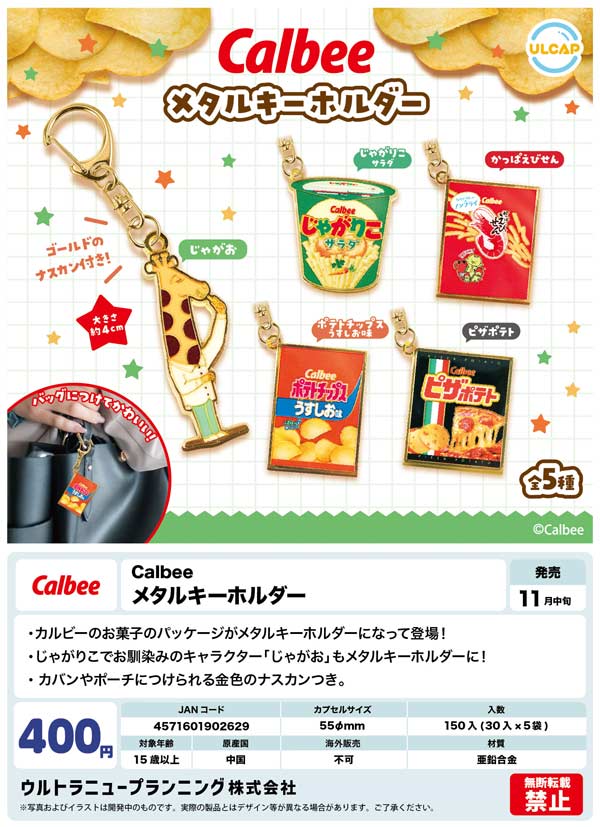11月発売】【正規予約】Calbee メタルキーホルダー（30個入り