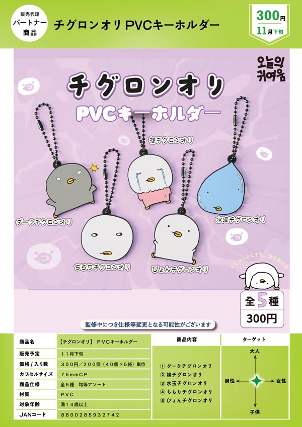 ヴ三姉妹　公式ミニ応援タオルキーホルダー　リアルガチャ 11月発売】【正規予約】チグロンオリ PVCキーホルダー（40個入り