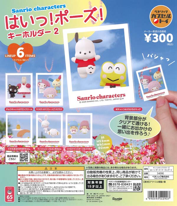サンリオキャラクターズ はいっ！ポーズ！キーホルダー 2（40個入り