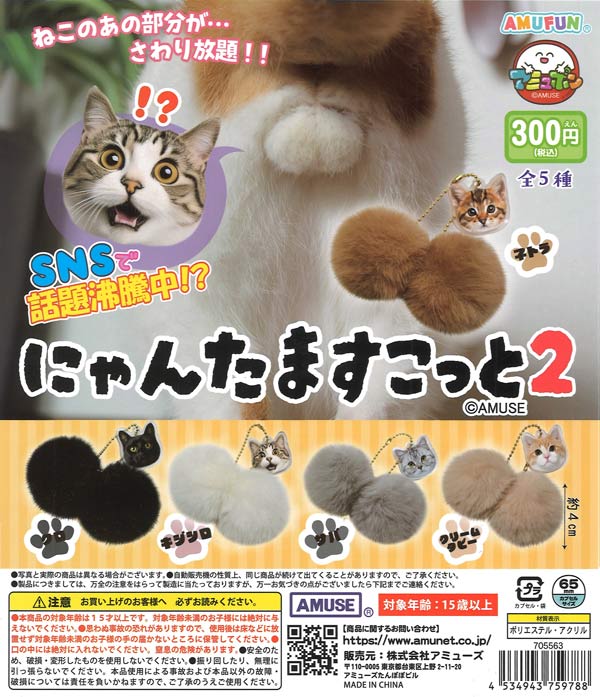 にゃんたますこっと2（40個入り）【ｱﾐｭｰｽﾞ】カプセルトイ