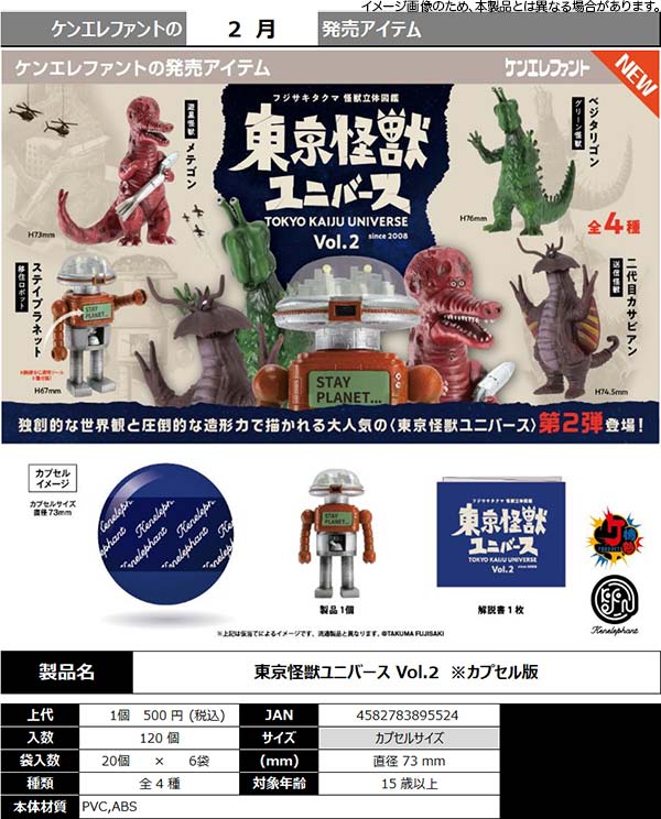 2月発売】【二次予約】東京怪獣ユニバース Vol.2（20個入り）【ｹﾝ
