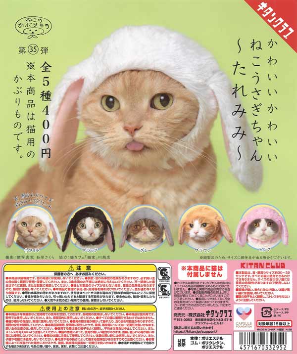 カップinたれみみウサギちゃん かわいい かわいい ねこうさぎちゃん～たれみみ～（30個入り）【ｷﾀﾝ