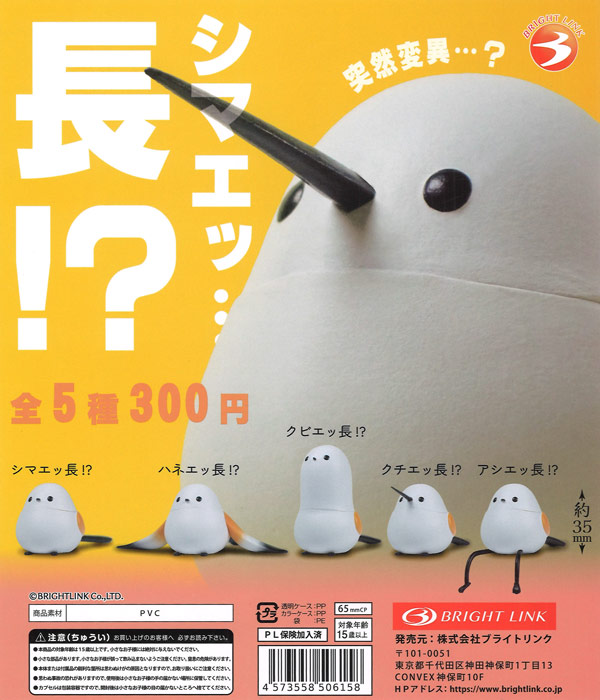 シマエッ…長！？（40個入り）【ﾌﾞﾗｲﾄﾘﾝｸ】カプセルトイ | ガチャガチャ