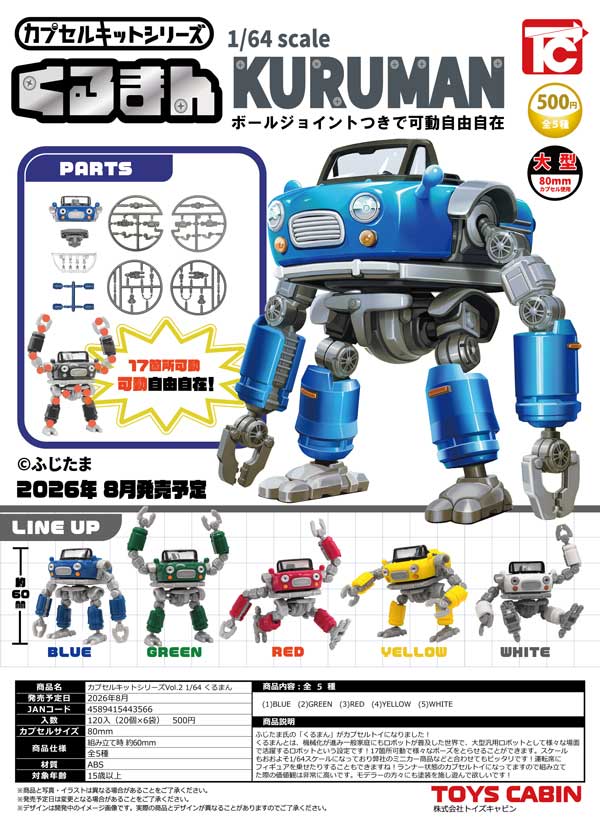☆80mmカプセル☆【8月発売】【二次予約】カプセルキットシリーズVol.2