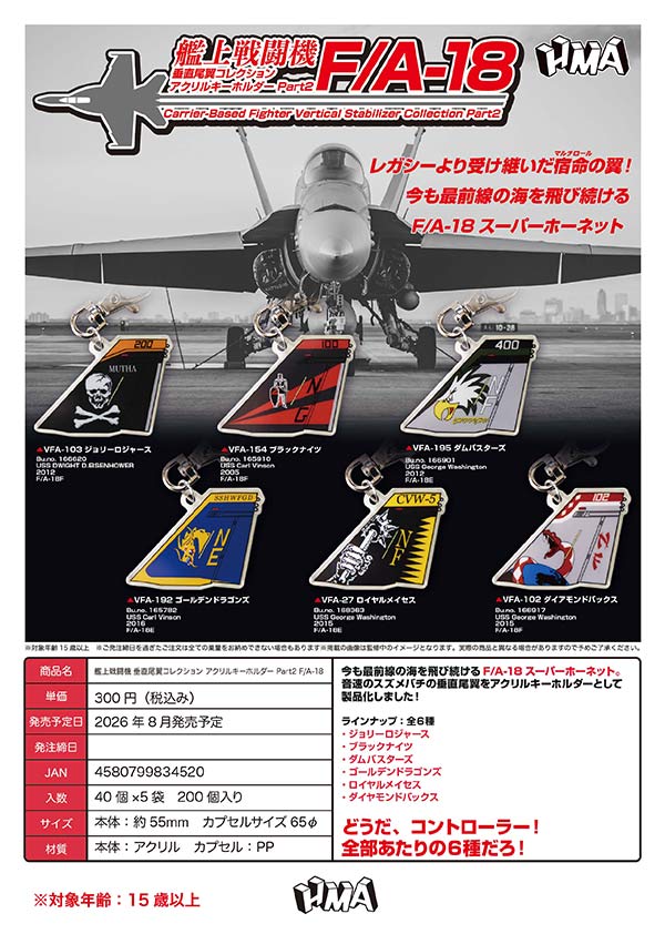8月発売】【二次予約】艦上戦闘機 垂直尾翼コレクション アクリル