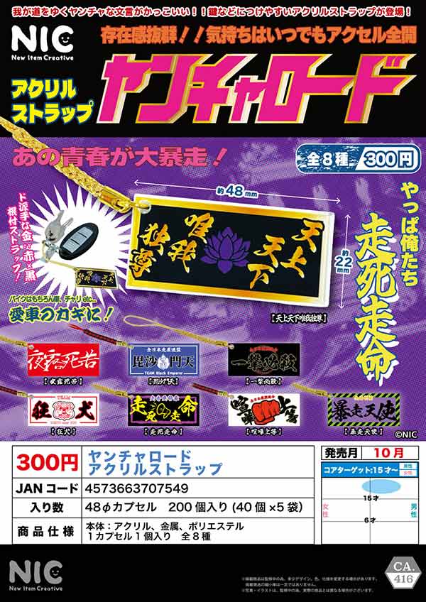 あおうさ　ストラップ　ガチャガチャ　新品未使用 10月発売】【正規予約】ヤンチャロード アクリルストラップ（40個入り