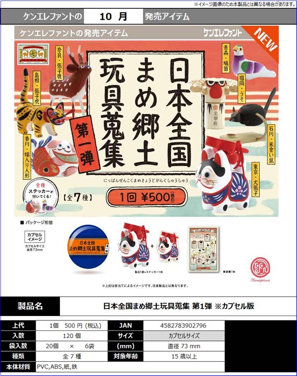 10月発売】【正規予約】日本全国まめ郷土玩具蒐集 第1弾（20個入り