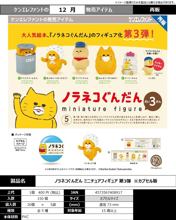 ノラネコぐんだん ミニチュアフィギュア第3弾