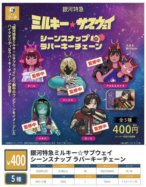 銀河特急ミルキー☆サブウェイ シーンスナップ ラバーキーチェーン