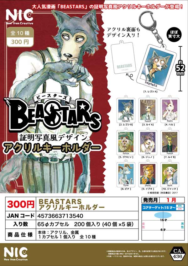 1月発売】【正規予約】BEASTARS アクリルキーホルダー（40個入り