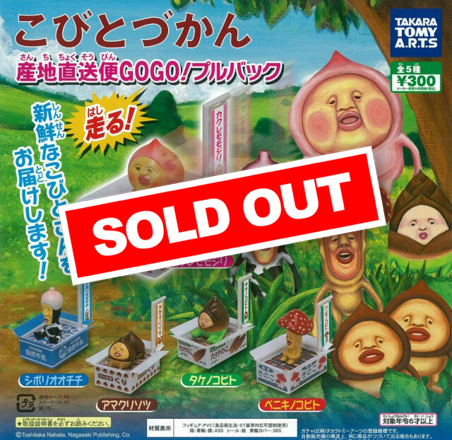 こびとづかん 産地直送便GOGO!!プルバック (40個入り) | ガチャガチャ